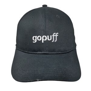 Gopuff Slideback Hat Black One Size Adjustable 6 Panel Embroidered